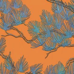 DUTCH WALLCOVERINGS Papier peint Motif avec pins Bleu et orange 5 DUTCH WALLCOVERINGS Papier peint Motif avec pins Bleu et orange -Papiers peints Soldes image 3 437400