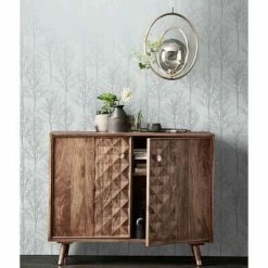 DUTCH WALLCOVERINGS Papier peint Rhea Trees Gris et argenté -Papiers peints Soldes image 3 437413