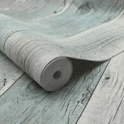Topchic Papier peint Wooden Planks Gris et bleu -Papiers peints Soldes image 3 440461