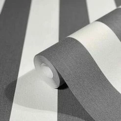 Topchic Papier peint Stripes Gris foncé et blanc 5 Topchic Papier peint Stripes Gris foncé et blanc -Papiers peints Soldes image 3 440479