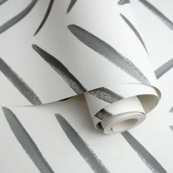 DUTCH WALLCOVERINGS Papier peint Chevron Noir et blanc -Papiers peints Soldes image 3 442560
