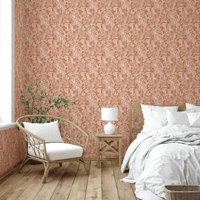 DUTCH WALLCOVERINGS Papier peint Mae Orange et beige 3 DUTCH WALLCOVERINGS Papier peint Mae Orange et beige – Image 3