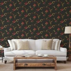 DUTCH WALLCOVERINGS Papier peint Flower Noir -Papiers peints Soldes image 3 442587