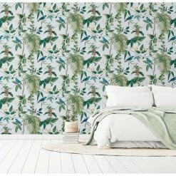 DUTCH WALLCOVERINGS Papier peint Exotic Garden Bleu et vert -Papiers peints Soldes image 3 442606