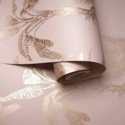 DUTCH WALLCOVERINGS Papier peint Arbres tropicaux Rose -Papiers peints Soldes image 4 437421