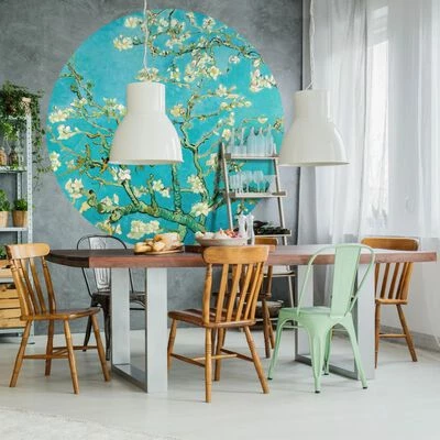 WallArt Papier peint cercle Almond Blossom 190 cm 4 WallArt Papier peint cercle Almond Blossom 190 cm – Image 4