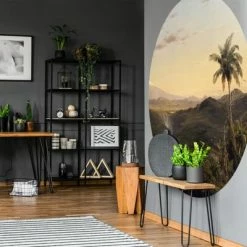 WallArt Papier peint cercle The Americas 190 cm -Papiers peints Soldes image 4 440361