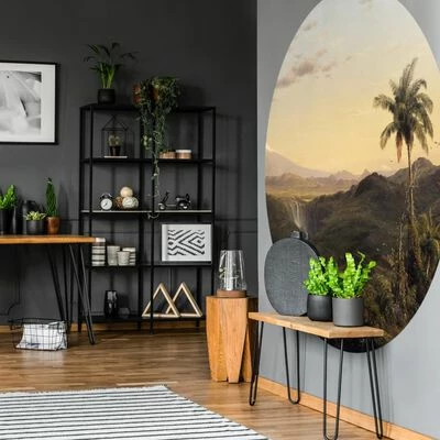 WallArt Papier peint cercle The Americas 142,5 cm 4 WallArt Papier peint cercle The Americas 142,5 cm – Image 4