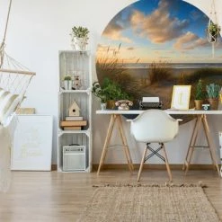 WallArt Papier peint cercle Beachlife 190 cm -Papiers peints Soldes image 4 440377