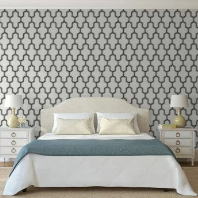 DUTCH WALLCOVERINGS Papier peint Geometric Blanc et noir 4 DUTCH WALLCOVERINGS Papier peint Geometric Blanc et noir – Image 4