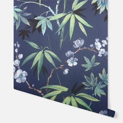 DUTCH WALLCOVERINGS Papier peint Jasmine Garden Bleu 4 DUTCH WALLCOVERINGS Papier peint Jasmine Garden Bleu – Image 4