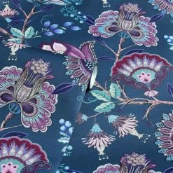 DUTCH WALLCOVERINGS Papier peint Krisha Bleu marine et rose -Papiers peints Soldes image 4 442604