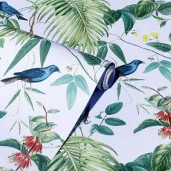 DUTCH WALLCOVERINGS Papier peint Exotic Garden Bleu et vert -Papiers peints Soldes image 4 442606