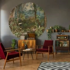 WallArt Papier peint cercle In the Jungle 142,5 cm -Papiers peints Soldes image 5 440368