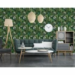 DUTCH WALLCOVERINGS Papier peint Eden Noir et vert foncé -Papiers peints Soldes image 5 442568