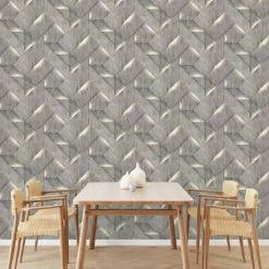 DUTCH WALLCOVERINGS Papier peint Onyx Gris foncé -Papiers peints Soldes image 5 442577