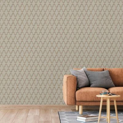 DUTCH WALLCOVERINGS Papier peint Geometric Doré et vert 5 DUTCH WALLCOVERINGS Papier peint Geometric Doré et vert – Image 5