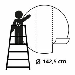 WallArt Papier peint cercle Skyline with Junk Boat 142,5 cm 11 WallArt Papier peint cercle Skyline with Junk Boat 142,5 cm -Papiers peints Soldes image 6 440350