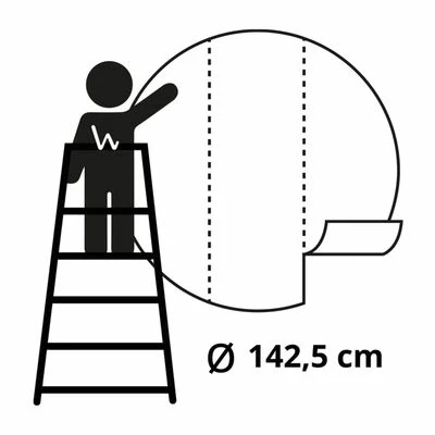 WallArt Papier peint cercle Skyline with Junk Boat 142,5 cm 6 WallArt Papier peint cercle Skyline with Junk Boat 142,5 cm – Image 6