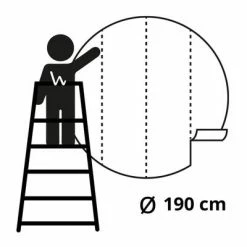 WallArt Papier peint cercle Skyline by Night 190 cm -Papiers peints Soldes image 6 440351