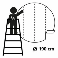 WallArt Papier peint cercle The Americas 190 cm -Papiers peints Soldes image 6 440361