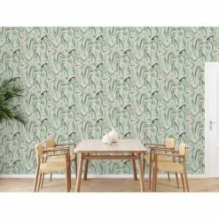 DUTCH WALLCOVERINGS Papier peint Flamingo Menthe -Papiers peints Soldes image 6 442564