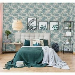DUTCH WALLCOVERINGS Papier peint Tropical Beige et bleu clair -Papiers peints Soldes image 6 442566