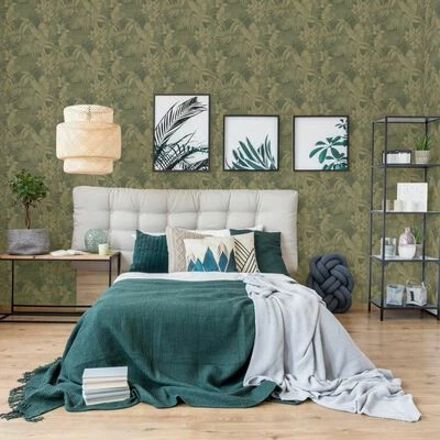 DUTCH WALLCOVERINGS Papier peint Joelle Vert et doré 6 DUTCH WALLCOVERINGS Papier peint Joelle Vert et doré – Image 6
